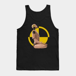 Crash Test Dummy Yellow Man Testing Car Crash Tank Top